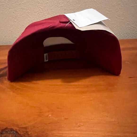Vans Classic Logo Snapback Hat Maroon - Picture 2 of 4